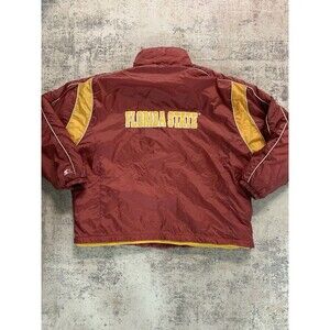 Vintage Florida State Seminoles Satin Starter Bomber 2XL Jacket With fleece